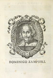 Портрет Доменикино, заставка из книги «Фельсина-художница» К. Ч. Мальвазиа. 1678 Исследовательский институт Гетти[en], Лос-Анджелес