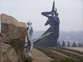 Памятник погибшим воинам-афганцам и монумент «Освободителям Донбасса»[11]