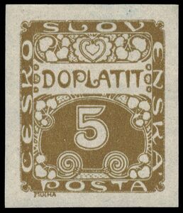 1919: первая доплатная марка (Mi #1)