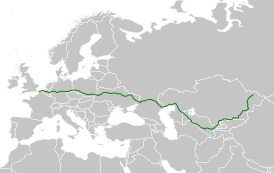 Схема маршрута E40