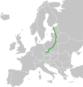 Схема маршрута E67