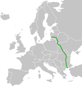 Схема европейского маршрута E85