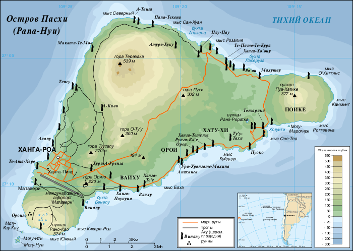 Карта острова Пасхи