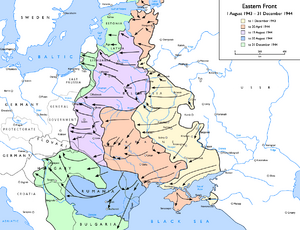 Советско-германский фронт с августа 1943 по 31 декабря 1944