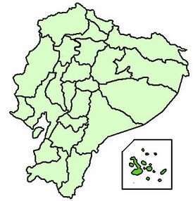 Апостольский викариат Галапагос на карте Эквадора