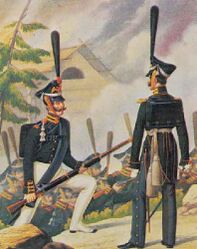 Чины лейб-гвардии Егерского полка. 1812 год.