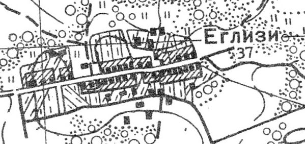 План деревни Еглизи. 1939 год