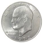 Эйзенхауэр на аверсе 1-долларовой монеты