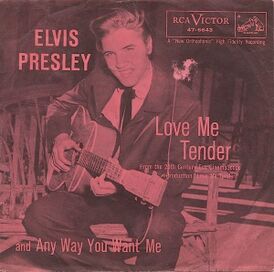 Обложка сингла Элвиса Пресли «Love Me Tender» (1956)