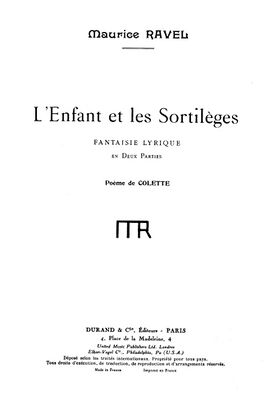 Титульный лист первого издания партитуры 1925 года