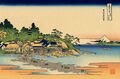 Цветная ксилография Хокусая «Эносима в провинции Сагами»