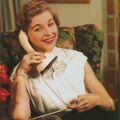 Реклама телефонов компании Ericsson, 1956 год.