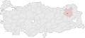 Эрзурум и одноименная область на карте Турции