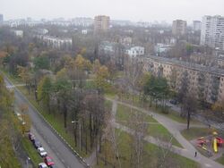 Есенинский бульвар, вид сверху со стороны улицы Юных Ленинцев