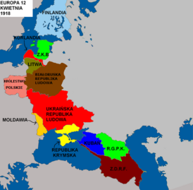 Восточная Европа в 1918 году