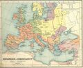 Распространение христианства в Европе и Средиземноморье до Нового времени, с разделом церкви на Восточную и Западную.