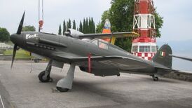 Fiat G.55 с опознавательными знаками Республики Сало в музее.