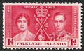 1937: коронация Георга VI. Марка Фолклендских островов, 1 пенни