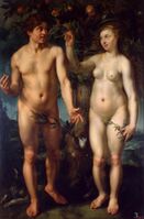 Адам и Ева (Грехопадение). 1608. Эрмитаж, Санкт-Петербург