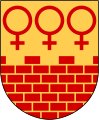Символ Венеры на гербе муниципалитета Фалун в Швеции (1932 г.), здесь символизирует добычу меди.[6]