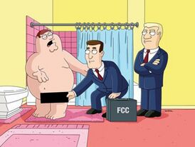 Промокартинка. Агенты FCC подвергают Питера цензуре в собственной ванной