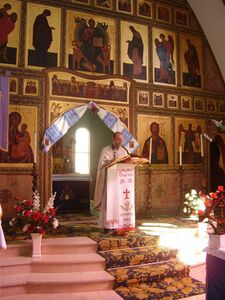 Богослужение в русской церкви в Фатиме