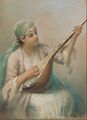 Женщина играет на струнном инструменте (начало XX века). Музей Пера