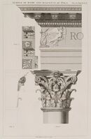 Антаблемент коринфского ордера. Гравюра издания «Древности Афин». 1794