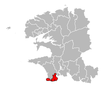 Кантон на карте департамента Финистер