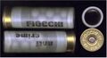 Патрон Fiocchi «Противопреступный» 12-го калибра с резиновой картечью: 15 шариков диаметром 8,3 мм, 0,58 грамма каждый, начальная скорость 790 фут/с.