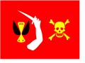 Пиратский флаг «Кроваво Красный» Кристофера Муди[en], ок. 1714 г.