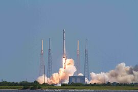 Flight 19 of the Falcon 9 rocket which will launch the SpaceX CRS-7 spacecraft on 28 June 2015.jpg