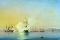 Бой 44-пушечного фрегата «Флора» с тремя турецкими пароходами у мыса Пицунда 9 ноября 1853 года. 1854 год