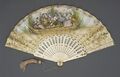 Бумажный веер с изображением идиллического XVIII века. Франция, около 1895. LACMA