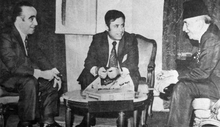 Такиэддин Ас-Сольх (справа) с главой МИД Сирии Абдель Халим Хаддамом (1975)