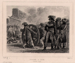 Fouché executing Federalist prisoners in Lyon with cannon