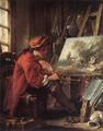 Художник в своей мастерской (автопортрет), 1720