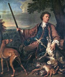 Автопортрет c собаками и дичью. 1699 Париж, Лувр