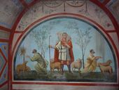 Фрески в раннехристианском стиле в крипте церкви