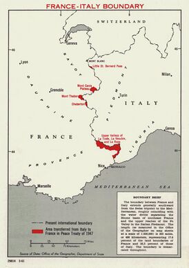 Франко-итальянская граница после подписания договора