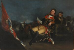 Годой на поле битвы, 1801 год, Гойя