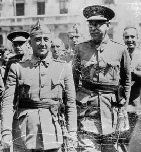Лидеры путча генералы Франко (слева) и Мола
