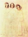 Девушки в капорах на картине Франца Крюгера. 1829