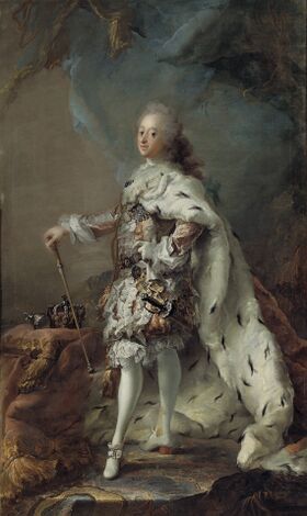 Карл Густав Пило. Парадный портрет короля Фридерика V. 1750 г.