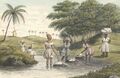 Раннее изображение из Африки (около 1844 года) (Пострадавшие справа на картинке)