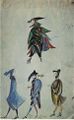 Эскиз карнавальных баут к спектаклю «Принцесса Брамбилла», 1920, Музей им. Бахрушина