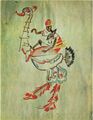 Эскиз костюма страуса к спектаклю «Принцесса Брамбилла», 1920, Музей им. Бахрушина