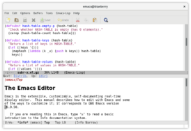 Скриншот программы GNU Emacs