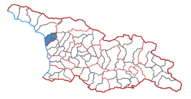 Гальский район на карте Грузии