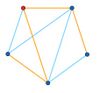 Два пути [math]\displaystyle{ P_4 }[/math]: жёлтый и синий